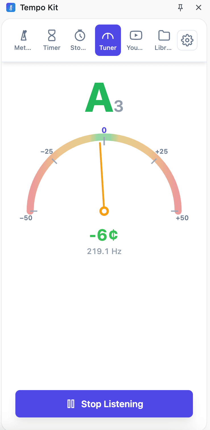Tempo Kit chromatic tuner
